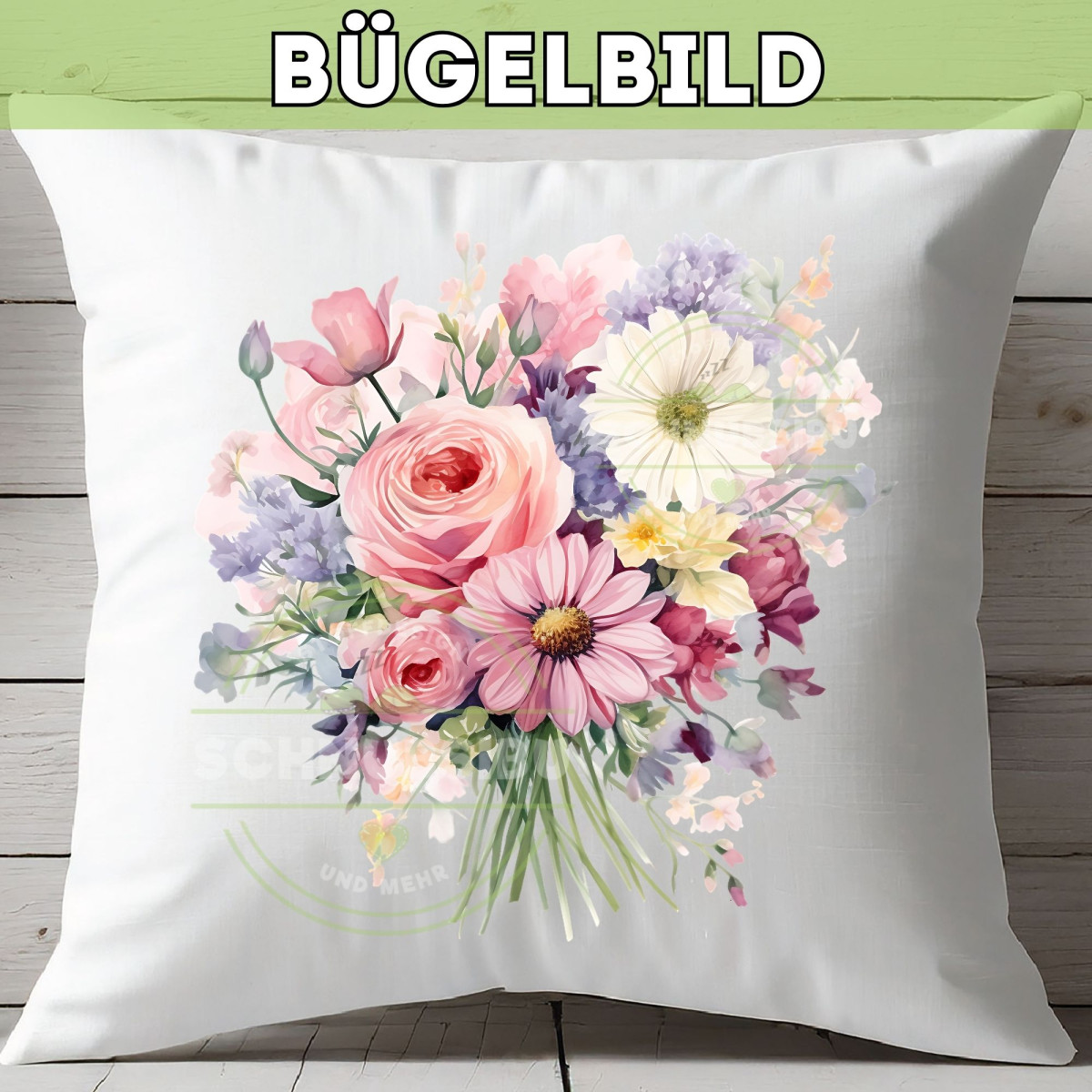 Bügelbild Blumenstrauss